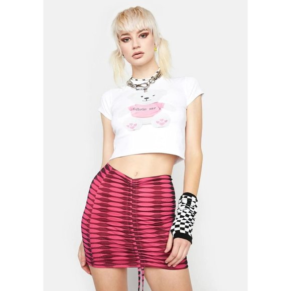 Edikted Anisa Drawstring Mesh Mini Skirt - Picture 3 of 3